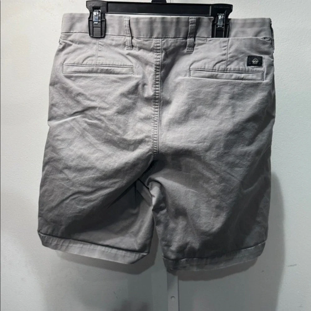 Dockers Mens Shorts Gray Flat‎ Front Casual Cotton Blend Size 29